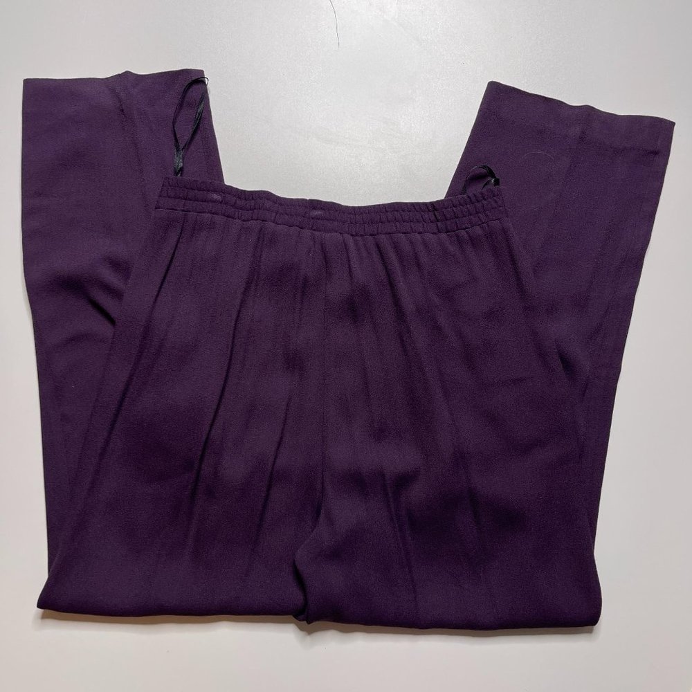 Ladies Purple Rayon 2pc Outfit Set Tank Top Pants - Picture 12 of 12